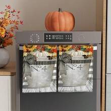 2/4/48pcs Autumn Series Iron Bucket Sunflower Pumpkin Pattern Printed Kitchen Towels - Super Soft, Highly Absorbent Polyester Tableware And Hand Towels, Perfect For Holiday Decor, Kitchen Decor, Party Decor. - Multicolor - View 14