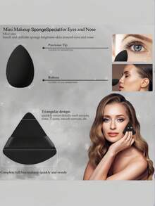 14 Pcs Makeup Sponge Set With Storage Jar, Soft Makeup Sponge For Liquid Foundation, Makeup Sponge Finger Puff, Dual-Use Dry And Wet Foundation Makeup Puff - Multicolor - View 2