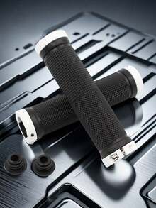 1/2 Pair Bicycle Handlebar Grips, Dual Lock Bicycle Handlebars, Suitable For Small Wheel Bikes, Mountain Bikes, Beach Cruisers, Scooters, Folding Bikes, Soft Non-Slip Rubber Grip Comfortable - Multicolor - View 2
