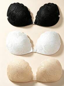 提花提拉乳贴，隐形自粘丰胸乳贴，女士内衣及贴身用品 - 杏色 - 查看 3