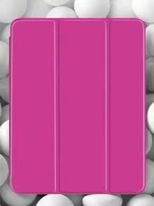 1件裝透明壓克力三折玫瑰紅平板保護殼，相容 iPad Mini6/Mini7/Air/Air2/9.7/10.2/10.5/10.9 (Air4-Air8)/Pro 11/10th Gen/A16/Pro 11 2024 機型，可折疊平板保護套，附透明壓克力背殼、三折支架、睡眠/喚醒功能、內置筆槽，不含筆，部分機型附相機框 - 玫紅色 - 查看 3
