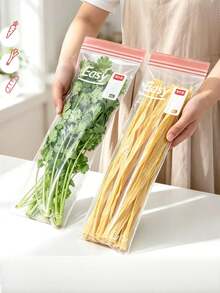 YIYOUJIA EASY YOUR HOME EASY YOUR HOME PE Food Storage Bag, Reusable Freezer Bag For Fridge Organizer, Dual Zipper Pouch For Snack Family Meal Prep, 4 Sizes - View 2