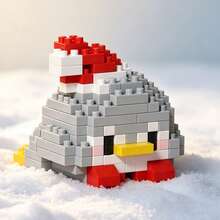 Christmas Theme Micro Particle Mini Animal Building Blocks Series, ABS Material, Children's Building Blocks Toy Set, Soft Building Block Mat. DIY Educational Stress Relief Puzzle Craft Gift, Gift For Kids/Guests. Back To School, Christmas, Birthday And Other Major Holiday Fashion Gift. - Multicolor - View 10