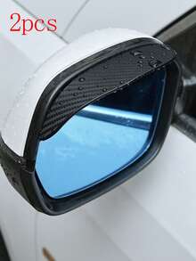 2/4pcs Car Rearview Mirror Rain Visor, Widened Enlarged Side Mirror Rain Guard, Self Adhesive Waterproof Anti Glare Mirror Rain Shield Accessories For Most Vehicles - Multicolor - View 7