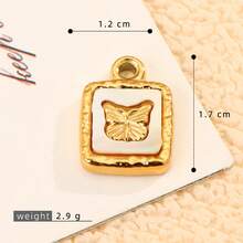 1pc Casual Multi-Element White Mother Of Pearl Asymmetrical Oval Shell Pendant, DIY Handmade Necklace Accessory, Suitable For Women's Daily Wear - Yellow Gold - View 9