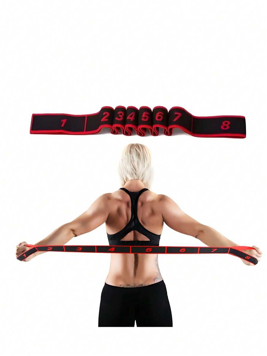 Fita Faixa Dupla de Alongamento Braços Yoga Pilates Fisio - Vermelho - Visão 1