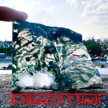 1pc Stunning Crystal Cluster Moss Agate Crystal Raw Stone Slice,Finely Polished,Home Decoration And Addirions,Holiday Gifte,Desktop Ornaments - Multicolor - View 4