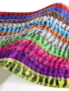18 Inch 45 Cm Feather Hair Extensions Invisible Hair Extensions Wig Highlights Hair Clip Hair Extensions Even Black Striped Texture Gothic Style Multi-Color Festive Color Suitable For Beginners Easy To Wear And Beautiful Women'S - Multicolor - View 9