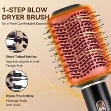 Hatteker 4-In-1 Multifunctional Hot Air Brush, Home And Salon Hair Styling Blow Dryer Comb For Straight And Curly Hair - Black - View 7