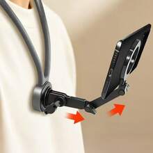 Dudukan Ponsel Magnetik untuk Leher, Perspektif Kamera Aksi, Pemotretan Luar Ruangan, Siaran Langsung, Braket Multifungsi - Hitam - View 5