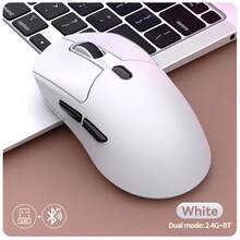 CHANGXIE Wireless Mouse, USB Interface, Ergonomic Design, 6 Silent Buttons, 2.4G/Bluetooth Dual Wireless Connection Mode, With USB Mini Receiver, 6-Button Silent, Up To 3600DPI, Suitable For PC/Laptop, White, Black, Red - View 10