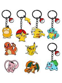 Gantungan Kunci Enamel Logam Pokémon & Bros Enamel Pikachu Psyduck Bulbasaur Jigglypuff Bola Pokémon Kartun Bros Gantungan Kunci Dekorasi Ransel Hadiah Penggemar Anime - MultiWarna - View 10