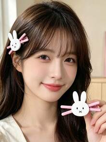 MIFFY Offizielle süße Kawaii Cartoon Kaninchen Haarspangen japanischer Ins Stil süß mädchenhaft Seitenpony Haare 2026 viral Tk Ins Limited Edition - Verschiedenfarbig - Übersicht 2
