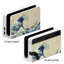 Full Body Vinyl Protective Film Compatible With Switch OLED, Handheld Controller Full Set Stickers, Waterproof Wear-Resistant, Easy Removal Without Residue - View 4
