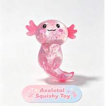 1pc (Random Color) Maltose Color Sequin Salamander Squishy Toy Set, Soft Transparent Silicone Salamander Squeeze Toy, Filled With Glitter, Slow Rebound, Suitable For Children And Adults To Relieve Stress And Anxiety - Multicolor - View 14