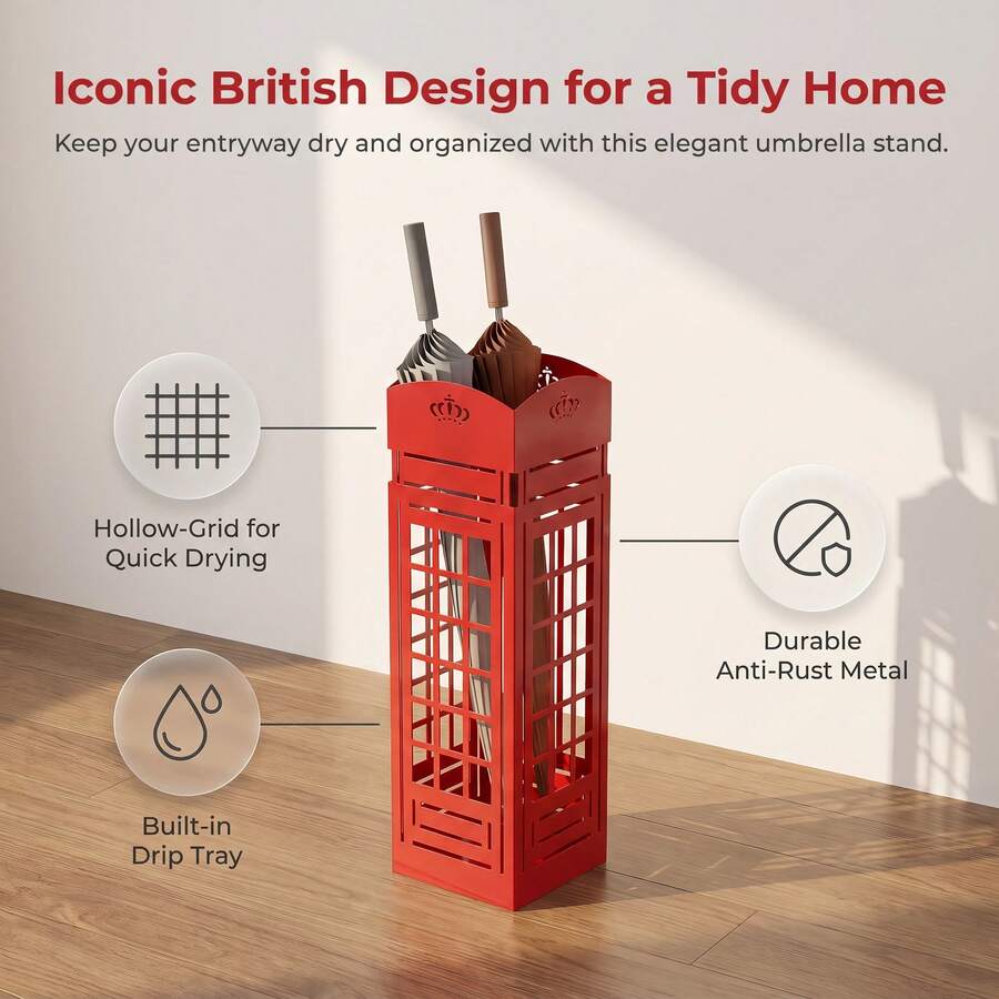 2pcs Umbrella Bucket Home Living Room Telephone Booth Commercial Umbrella Rack Hotel Lobby Entrance Umbrella Storage Bucket Style Raingear
