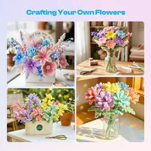 785Pcs Pipe Cleaner Flower Kit–Chenille Stems Pipe Cleaners,Stamens,Floral Stems,Floral Tape,Ribbon,Wrapping Paper,Video Tutorial. Beginner-Friendly.Perfect DIY Bouquet Making,Home Decor,Craft Projects.Great Gifts For Mother's Day,Valentine's Day - All-in-one Set - View 9