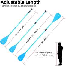 LEDONNE SUP Paddle 4-Piece Adjustable Stand Up Paddle Floating Lightweight Portable Kayak Paddle Paddleboard Oar With Aluminum Alloy Shaft, 2 Nylon Blades,3 Million Sets Per Year 500 Bought Monthly - Blue - View 6
