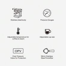 HiBREW H10A Semi-Automatic Espresso Machine , Adjustable Temperature And Cup Volume, 58mm Commercial-Grade Portafilter, 1.6L Large Capacity Removable Water Tank, OPV+NTC Dual Temperature Control Protection, Cold Brew And Hot Extraction Dual Modes - 查看 2