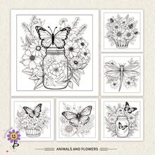 Tlenpo 1 Book, Butterfly & Mandala Pattern Adult Coloring Book - 1 Book 20 Pages, 8.3 X 8.3 Inches, Used For Adults To Relieve Stress, Anxiety And Other Emotions, Holiday Gift, Back To School Gift, Christmas Gift, Halloween Gift, Also A Perfect Choice For Many Other Holiday Gifts (Accessories Not Included) - A - View 4