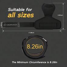 FIVING Palm Pads Gym Grips With D-Ring Stainless Steel, Anti-Slip Callus Guards Hand Protection For Weightlifting Deadlift Pull-Ups Barbell Row, Non-Slip Grip Pads For Men Women Training - Black - View 3