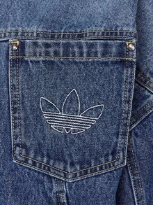 Adidas Originals 女款 JACKET W 牛仔夾克 KR5042 - 藍色 - 查看 4
