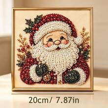 Christmas Pearl Beaded Diamond Painting Kit With Frame, Holiday Wall Decor For Adults, Elegant Home Wall Display, Thoughtful Holiday Gift For Family And Friends, Ideal Christmas Gift For Living Room, Bedroom And Indoor Decoration - A - View 8