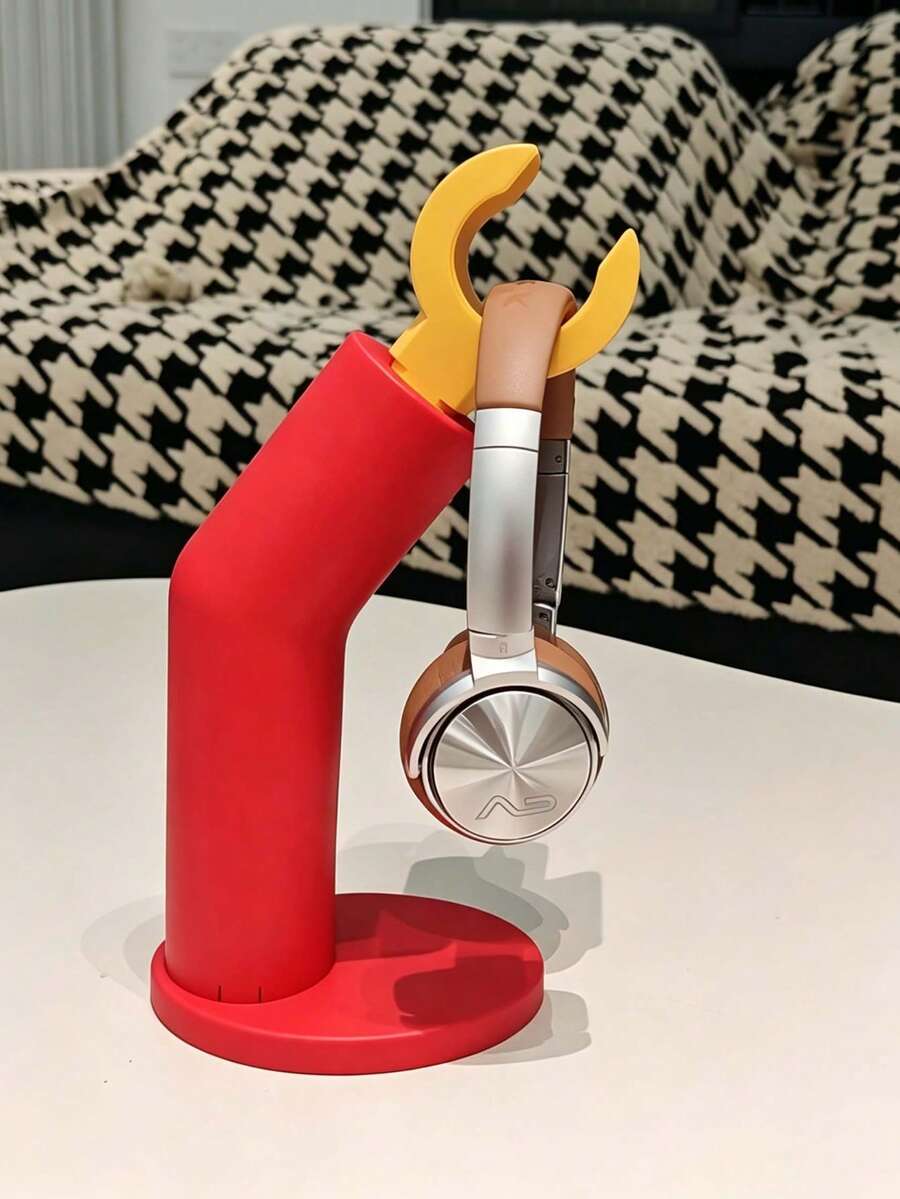 Kệ để bàn hình hoạt hình 3D, giá đỡ tai nghe sáng tạo, hộp đựng tai nghe Bluetooth, đế tai nghe, móc treo tai nghe, kệ sắp xếp phụ kiện chơi game, kệ lưu trữ để bàn, móc treo đa năng cho nhiều vật dụng, trang trí phòng | Kệ tiện dụng, giá lưu trữ đa năng, trang trí bàn máy tính, đặt không cần khoan (có thể xoay) - Đỏ - Xem 1
