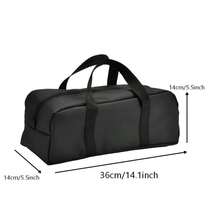 Black Rectangular Multi-Function Handheld Tool Bag, Thickened Waterproof Wear-Resistant Hardware Storage Tote, Portable Zipper Tool Pouch, Suitable For Electricians And Carpenters Daily Maintenance Operations - A - View 8