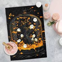 2/4/48pcs Halloween Series Glass Dome Elf Ghost Pattern Printed Kitchen Towels - Super Soft, Highly Absorbent Polyester Tablecloths And Hand Towels, Perfect For Holiday Decor, Kitchen Decor, Party Decor. - Multicolor - View 9