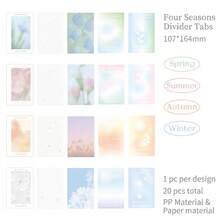Rosyposy Spring Summer Autumn Winter Four Seasons Theme A6 Transparent Loose-Leaf Notebook Set, With Dividers, 92 Pages Full Color Inner Pages Envelope-Style Loose-Leaf Planner, Includes 3 Stickers, 24 Square Sticky Notes, Cute Aesthetic Stationery Supplies For Students - Seasonal Answer - View 5