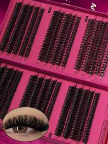 Buku Bulu Mata D Curl 570pcs, Kapasitas Besar, Kualitas Premium, Terjangkau, Bulu Mata Palsu Mink 3D DIY Baru, Lembut & Mengembang, Ekstensi Bulu Mata, Penggunaan Makeup, Ekstensi Bulu Mata DIY di Rumah - D - View 4