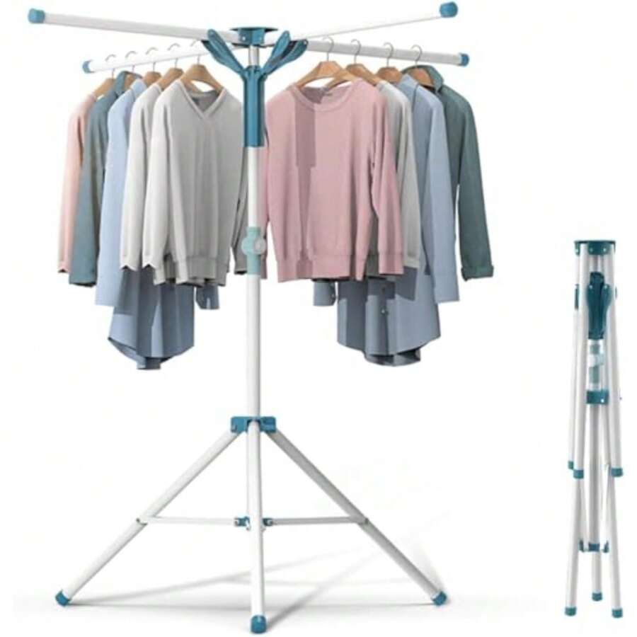 Fixed Clothes Drying Racks - White - View 1