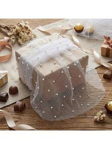 1 قطعة أكياس هدايا شبكية من اللؤلؤ الأبيض، تغليف هدايا DIY، مناسبة لعيد الحب والزفاف - عبوة متعددة من شبكة البوليستر لتغليف الهدايا، مناسبة لديكورات الزفاف والاحتفالات وهدايا الزفاف. - متعدد الألوان - مشاهدة 4