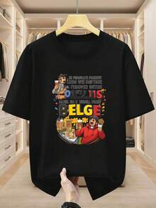 Men T-Shirts - 黑色 - 查看 1