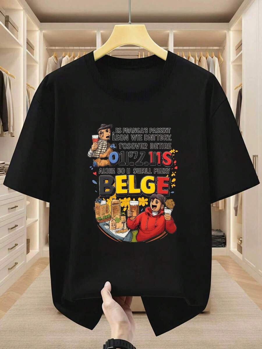 Men T-Shirts - 黑色 - 查看 1