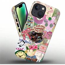 Case For  13  14, PC Hard Shell & Silicone Inner Bumper, Anti-Scratch Full-Body Cover Shockproof Slim Design -City Girl Disco Coquette Collage - 白色 - 查看 2
