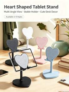 Heart-Shaped Adjustable Foldable Desktop Phone Stand, Adjustable Desktop Phone Holder, Universal Phone And Tablet Desktop Stand - Multicolor - View 4