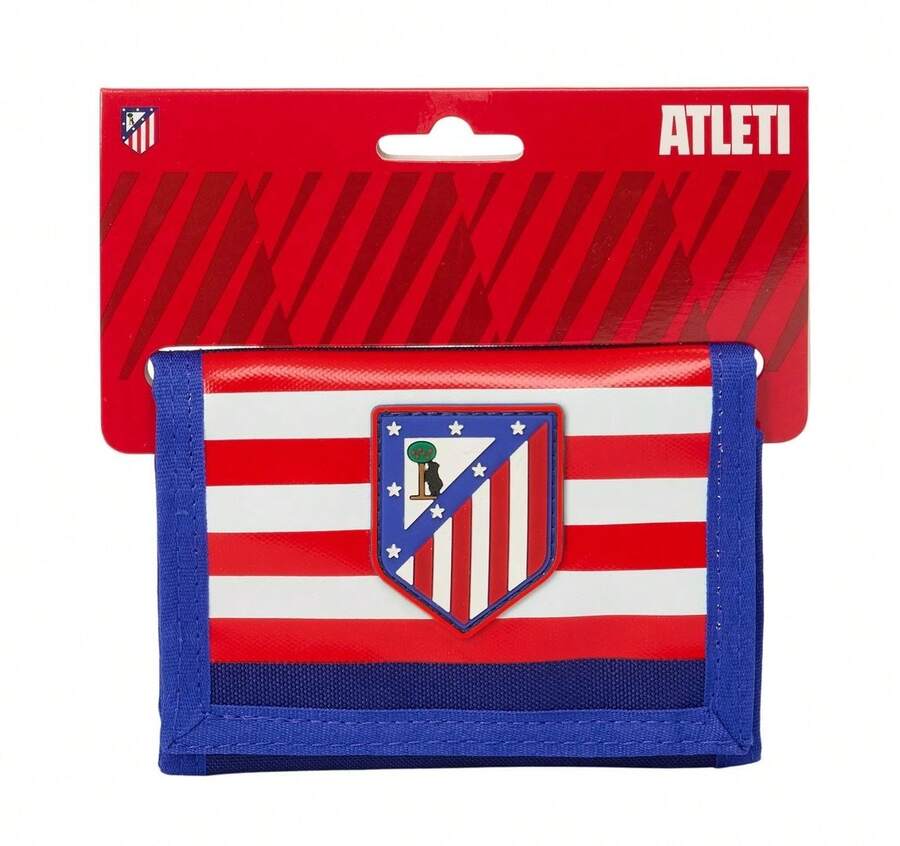 Atlético De Madrid School Bag With Hanging Strap, Flap And Velcro Closure, Multiple Interior Compartments, Zippered Coin Pocket - Multicolor - View 1