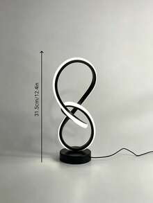 1pc Modern Spiral Creative Table Lamp, Minimalist Adjustable LED Atmosphere Light, USB Powered Night Light With 3 Color Temperature Settings, Plug-In LED Lamp, Holiday Gift For Family And Friends On Christmas And Halloween - Multicolor - View 9
