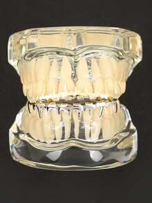Bộ 4 miếng bọc răng grillz hip hop cá nhân hóa ngách, mạ bóng đính đá zirconia hình chữ thập bản mỏng, phụ kiện tiệc tùng hài hước cho biểu diễn nhảy, quà tặng lễ hội - Nhiều màu - Xem 2
