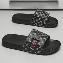 36-50 Plus Size Men's Slippers, Large Size, EVA Lightweight Soft, Anti-Slip Slippers, Wear-Resistant Thick Sole, Open Toe Sandals, Daily Wear And Outdoor Beach - 1993-black - View 3