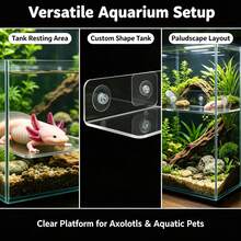 Axolotl, Lizard Resting Platform With Suction Cups, Reptile Resting Stand, Amphibian Aquatic Frog Habitat, Small Pet Tank Resting Platform, Suction Cup Fixed, Suitable For Hexagonal Dinosaur, Leopard Gecko, Frog, Amphibians - View 6