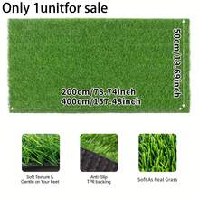 Césped artificial, césped sintético suave, sin necesidad de riego, corte o fertilización, adecuado para jardín, garaje, campo de golf, boda, fiesta de vacaciones, decoración de mesa al aire libre, entrenamiento de mascotas y decoración de paisaje de patio trasero. - verde - Ver 2
