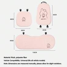 1pc All-Season Car Seat Cushion, Soft & Warm, Non-Slip, Cute Cartoon Design, Universal Size, Fits All Car Models, Winter Essential, Perfect Winter Car Accessory Gift, Best Gift For Friends, Graduation Gift, Back To School Gift, Christmas Decoration, Valentine's Day Gift, Gift For Parents, Halloween Gift, Thanksgiving Gift, Personalized Gift, Birthday Gift, New Year Gift - Pink - View 7