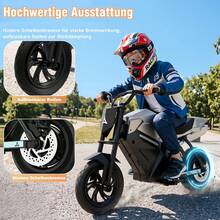 Todimart Mini-ADV 350W Electric Motorcycle For Children, 3-Speed Gears, 12.5-Inch Pneumatic Tires, 21.6V 4Ah Lithium Battery, Range Up To 16 Km, For Children Aged 6 And Up - Black - View 5