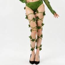 Halloween Green Leaf Leg Wrap Decoration For Women, One Size - View 1