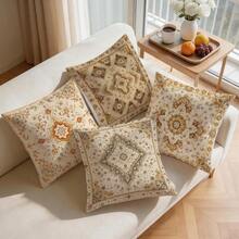 4pcs/1pc Bohemian Vintage Persian Pattern Pillow Covers, Single-Sided Print Cushion Covers, Suitable For Living Room Bedroom Home Decor, All-Season Use Pillow Covers - Multicolor 02 - View 8