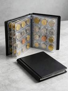 PU皮革硬幣收藏相簿 大容量硬幣收納書 小物品收納相簿 透明內頁 防潮防氧化 適用於紀念幣、古幣、外幣整理與存放 便攜書本設計 專為收藏愛好者設計 多種規格可選 - 多色 - 查看 3