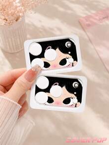 1pc Black Hair Girl Pattern Camera Lens Protector Film, Compatible With Phone 17 Pro/17 Pro Max, Cute & Exquisite Lens Decoration, Enhances Overall Phone Texture, Adds Atmosphere To Photos, Tempered Glass Full Coverage, High Definition & Transparent, Scratch-Resistant & Anti-Fingerprint, Suitable For Phone Cases, Fashionable Gift For Girlfriend Or Best Friend - Clear - View 12